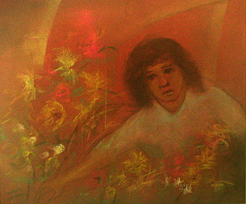 Morales Ricardo_Personaje con flores